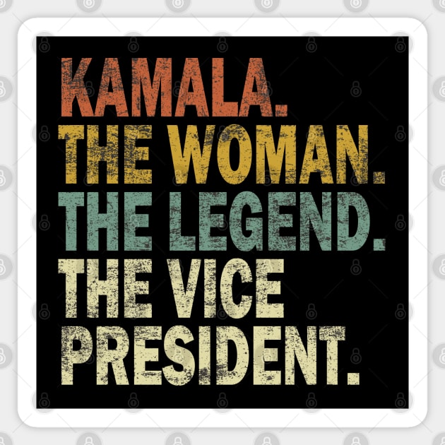 Kamala The Woman Legend Vice President Sticker by Etopix